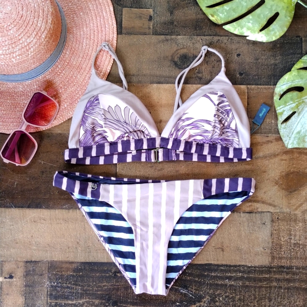 Maaji Bikini Light Purple Banana Leaf Size Medium